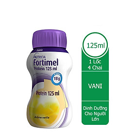 Sữa Fortimel Protein hương vani/ hương dâu 125ml (4 chai/lốc)