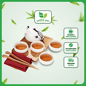Mua Bộ Ấm Chén Sứ Cao Cấp SƯƠNG MAI Bộ Ấm Trà Có Khay Thiết Kế Tinh Tế Có Túi Đựng Tiện Lợi Phù Hợp Du Lịch Bộ Gồm 9 Món