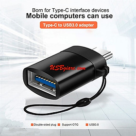 Bộ Chuyển Đổi Type-C Sang USB3.0 OTG - có móc treo cao cấp
