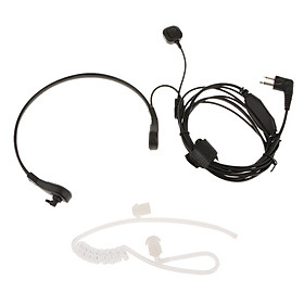 Throat Mic  Acoustic Tube Earpiece Headset PTT for