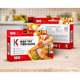 Bao tay tiện dụng HDPE Kokusai (100 sheet/hộp) - 005289 - Hàng chính hãng