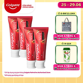 Bộ 4 kem đánh răng làm trắng răng Colgate Optic White từ khoáng núi lửa 100g