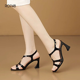 Sandal cao gót nữ ROSATA RO748 -7p- Đen, Nude - BKSTORE - HÀNG VIỆT NAM