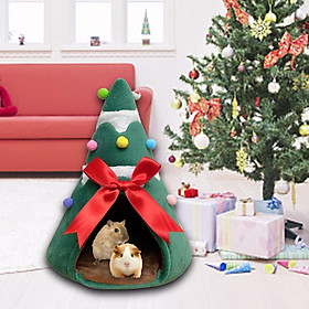 Cat Bed Christmas Tree Shape Warm Comfortable Soft for Sleeping Pet Accessories