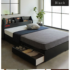 Giường ngủ Cao Cấp HMR lõi xanh chống ẩm OHAHA 001 chuẩn Nhật  - Black Bed