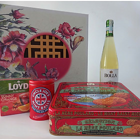 Hộp quà tặng, Hộp quà tết, Hộp bánh kẹo, Giỏ quà tết Sài Gòn Gourmet 2025- SGGM2025HQ01 [kèm thiệp chúc tết và túi giấy]