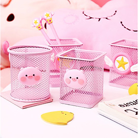 Ống Đựng Bút Màu Hồng Siêu Dễ Thương. Dụng Cụ Học Tập Cho Bé Mầm Non Và Tiểu Học STPC69NYN1614