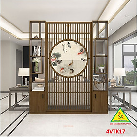 Mua Vách ngăn phòng khách  vách ngăn tủ kệ bằng gỗ 4VTK17- Nội thất lắp ráp Viendong adv
