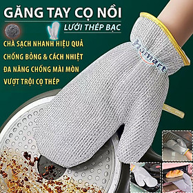 Mua Bao Tay Lưới Thép Cọ Xoong Nồi Chảo Găng Bạc Rửa Chén Bát Mút Mềm Tạo Bọt Chà Vệ Sinh Bếp Đa Năng