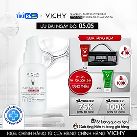 Gel chống nắng bảo vệ da và ngăn ngừa thâm nám, đốm nâu, nếp nhăn Vichy UV Age daily 50ml