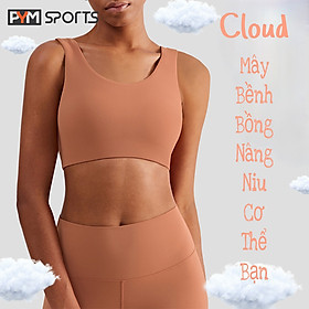 Áo bra tập gym - yoga vải CD Lulu công nghệ vải đám mây - PYMBR041 trơn basic cao cấp, đệm mút chống sốc nâng ngực