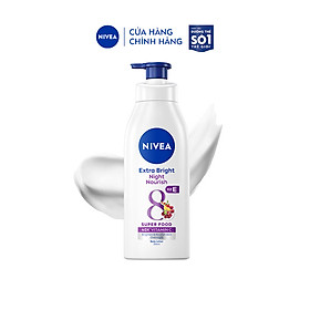 Sữa Dưỡng Thể NIVEA Extra Bright Dưỡng Sáng Da | Mịn Da (350 ml) - Sáng Da Ban Đêm