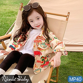 Áo khoác bé gái thời trang cá tính, sắc màu riêng ấn tượng, chất denim giữ ấm tốt mùa Thu Đông, size lớn đến 27kg | MP40
