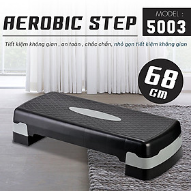 BG Bục dậm nhảy GYM AEROBIC STEP giảm cân hiệu quả Size 68-72-78 & 110cm có thể điều chỉnh độ cao tập thể dục, aerobic, tập gym tại nhà - Xám - 68x15cm