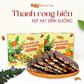 Rong biển kẹp hạt dinh dưỡng Mailey Hộp 120g - hỗ trợ ăn kiêng giảm cân, bánh ngũ cốc dinh dưỡng