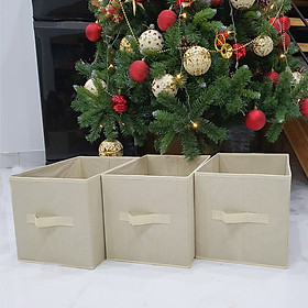 Mua Bộ 3 hộp đựng đồ đa năng không nắp - YMS - 3P - màu sáng phong cách Nhật Bản gọn gàng  tinh tế