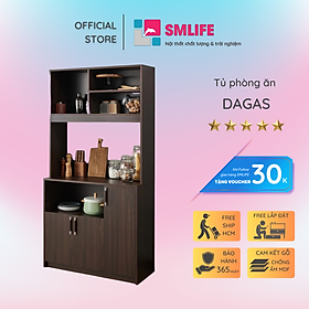 Tủ phòng ăn gỗ hiện đại SMLIFE Daga | Gỗ MDF dày 17mm chống ẩm | D120xR45xC130cm