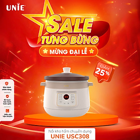 Mua Nồi kho hầm đa năng UNIE USC308  lòng nồi gốm tử sa cao cấp  dung tích 3L  8 chức năng nấu đa năng  bảo hành 12 Tháng - hàng chính hãng