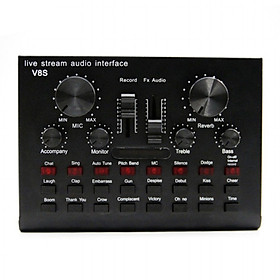 Sound Card V8S VINETTEAM Hát Live Stream Thu Âm Dành Cho Micro Thu Âm Phiên Bản Mới 2020-4130-Hàng Chính Hãng