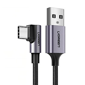 Mua Cáp sạc USB 2.0 sang USB type C đầu vuông góc 90 độ UGREEN US284 50941 (1m) - Hàng Chính Hãng