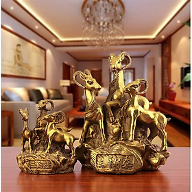 Mua Tượng linh vật 3 con dê tam dương khai thái bằng đồng thau