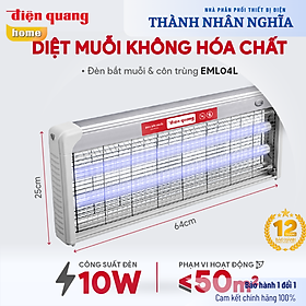 Mua Đèn bắt muỗi Điện Quang ĐQ EML04L (640x65x250mm) - Công suất 10w  Phạm vi sử dụng 50m2