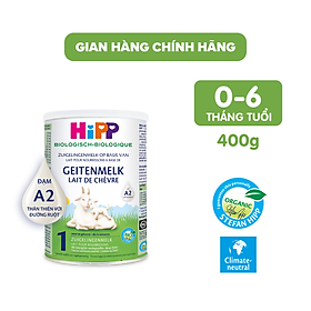 Sữa dê HiPP Organic 400g - Nhập khẩu Đức, giúp bé phát triển chiều cao, trí não, tăng cường hấp thu