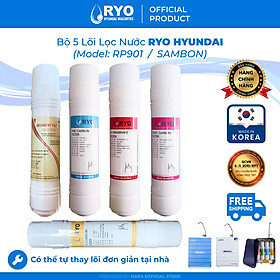 Mua Bộ 5 Lõi Lọc Nước RYO HYUNDAI RP901  Sediment  Pre-Carbon  UF Membrane  Post Carbon  TCR Filter. Nhập khẩu Hàn Quốc - Hàng Chính Hãng
