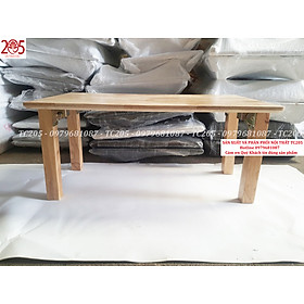 Mua BÀN XẾP CHÂN VUÔNG GỖ CAO SU 70x40x30cm MÀU TỰ NHIÊN - 205TC Folding wooden table