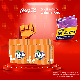 Lốc 24 Lon Nước Giải Khát Có Gas Fanta Hương Cam 320ml/Lon Coca-Cola Official Store