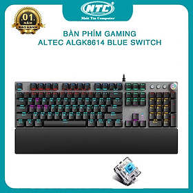 Mua Bàn phím cơ Blue Switch ALTEC LANSING ALGK8614 tích hợp 20 kiểu led và 3 cụm led game - kèm đế kê tay (Đen)