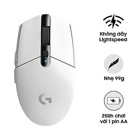 Chuột game không dây Lightspeed Logitech G304 - Cảm biến Hero, 12k DPI, nhẹ, 6 nút lập trình, on-board memory, pin 250h - Hàng chính hãng