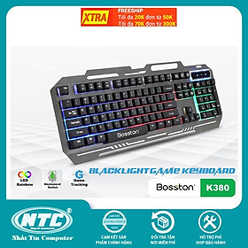 Bàn phím giả cơ chuyên game Bosston K380 Led đa màu (Đen) - Hàng chính hãng