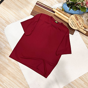 Áo Thun Tay Lỡ Tay Lửng Trơn Dáng Rộng Nam Nữ Màu Hồng Tươi Ulzzang Unisex - MM