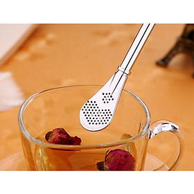 Ống hút - ống hút thìa Inox siêu bền bảo về sức khỏe và môi trường (màu ngẫu nhiên)