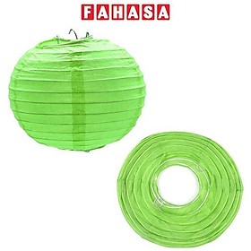 Lồng Đèn Giấy Trơn Tròn 35 Cm Vinacraft - Xanh Lá