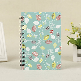 Sổ kế hoạch style vintage nhiều lá cây sắc màu 56 trang 19x13,5cm