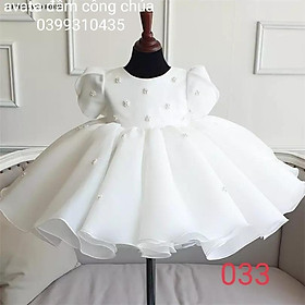 váy công chúa bé gái trắng voan8 kg - 33kg