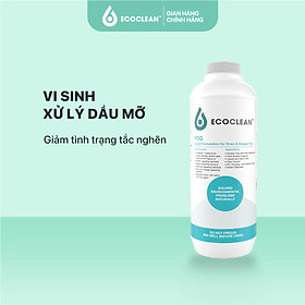 Vi Sinh Xử Lý Dầu Mỡ, Khử Mùi - EcoClean FOG - Chai 1Lít - Chính Hãng Từ USA