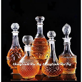 Combo 5 Bình Đựng Rươu Sâm Thuỷ Tinh 800ml - 1000ml, vỏ chai rượu đẹp