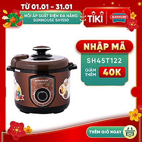 Farm Zone 215 Nồi Áp Suất Điện Đa Năng Sunhouse SH1550 (5L) – Nâu – Hàng chính hãng