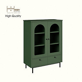 Mua  Happy Home Furniture  SISEEL  Tủ lưu trữ cửa kính 2 cánh mở - chân sắt  83cm x 40cm x 110cm ( DxRxC)  TCM_183