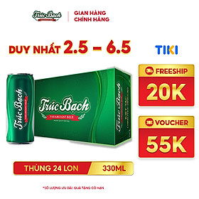 Hình ảnh Bia Trúc Bạch - Thùng 24 lon 330ml