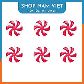 Set 6 Viên Kẹo Xoắn Ốc Bằng Nhựa Trang Trí Cây Thông Giáng Sinh