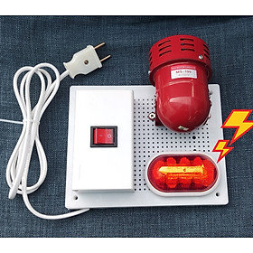 Mua Bộ báo cháy báo động khẩn cấp còi hú đèn chớp lắp đặt sẵn cắm 220V