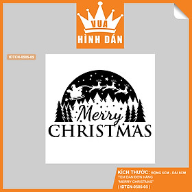 Set 50/100 sticker MERRY CHRISTMAS (5x5cm) - tem dán chúc mừng sinh nhật, nhãn dán lên hộp quà, gói quà hoặc túi đựng sản phẩm, kiện hàng (4.011)