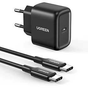Mua Sạc điện thoại USB 1 cổng 25W Ugreen 50581 Bộ sạc nhanh kèm cáp sạc 2 đầu Type C chân cắm tròn CD250 - HÀNG CHÍNH HÃNG