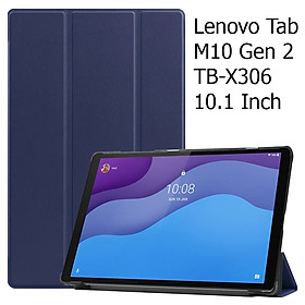 Bao Da Cover Dành Cho Máy Tính Bảng Lenovo Tab M10 Gen 2 TB-X306 10.1 Inch Hỗ Trợ Smart Cover