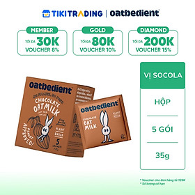 Sữa Yến Mạch Dạng Bột OATBEDIENT Vị Socola Thuần Chay Hộp 5 Gói x 35g