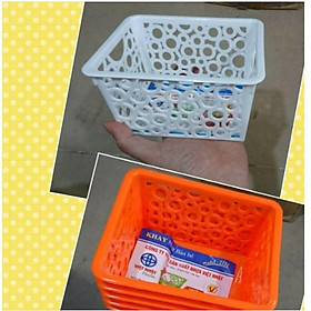 Set 5 Rổ nhựa chữ nhật nhỏ 10*15 cm chính hãng Viêt Nhật